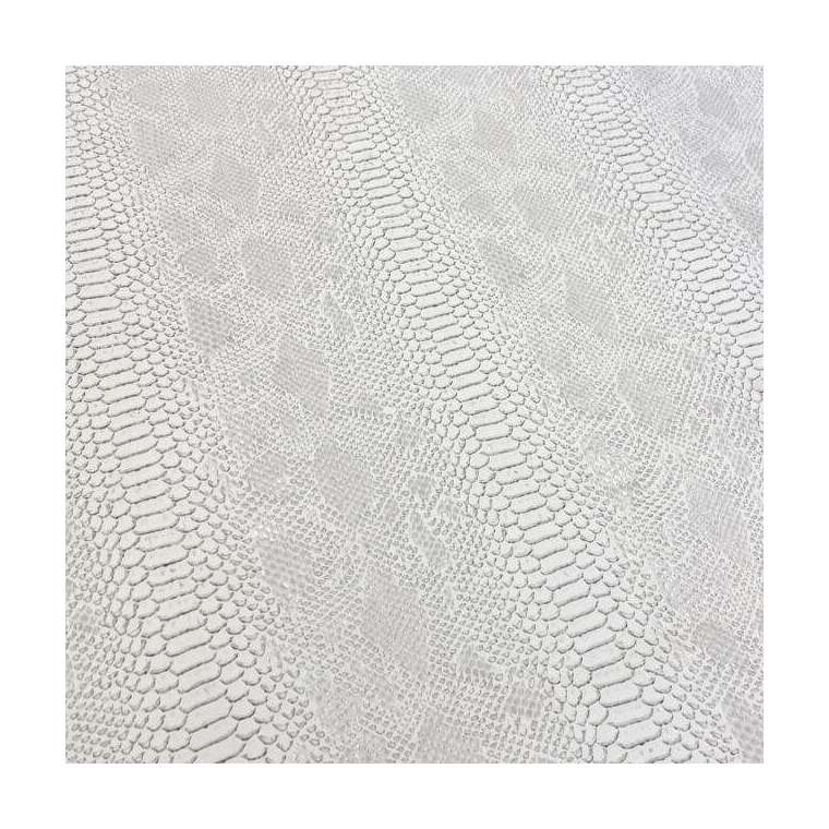 Kunstleer Croco White Grey 140 cm breed