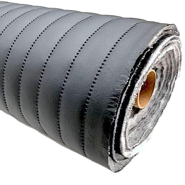 Kunstleer in banen 3 cm zwart