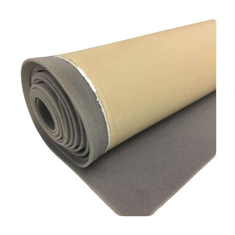 Wandbekleding kunstleer XP beige met foam laag 140 cm breed