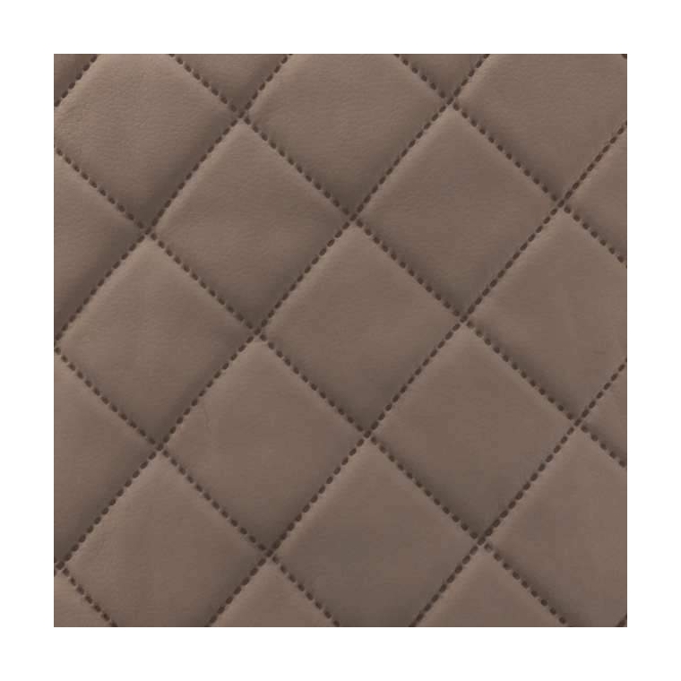 Kunstleer ruit motief 5 x 5 cm donker taupe 140 cm breed