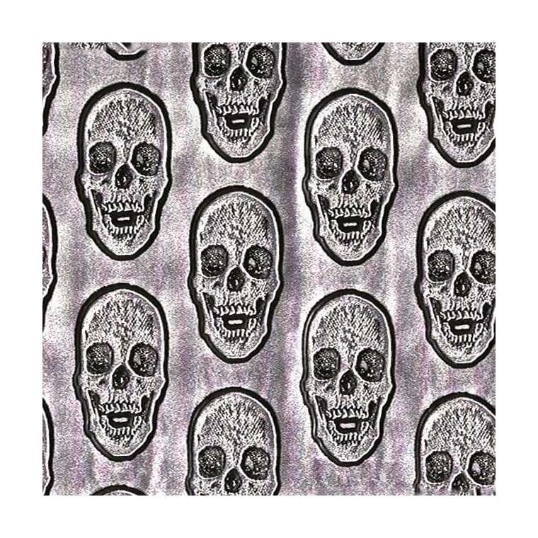 Kunstleer Skull Silber 140 cm breed