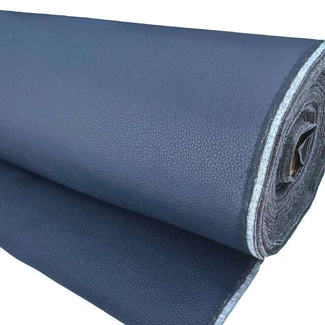 Kunstleer xpj 89 grove nerf kleur navy 140 cm breed