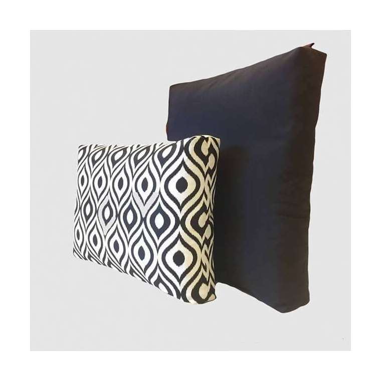 Outdoor kussens Joan set Art Black in diverse maten. 