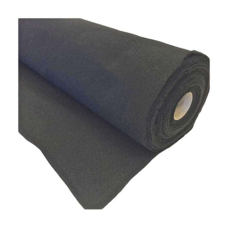 Naaldvilt wandbekleding zwart 200 cm breed