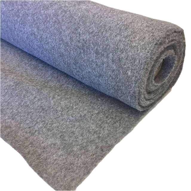Rol 10 meter Naaldvilt wandbekleding grijs gemeleerd 200 cm breed