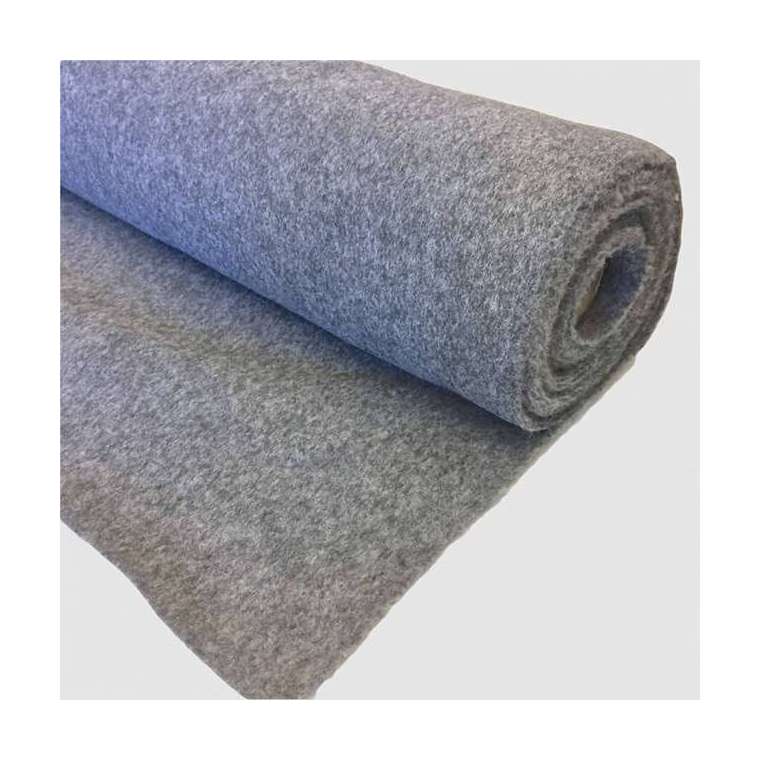 Naaldvilt wandbekleding grijs gemeleerd 200 cm breed