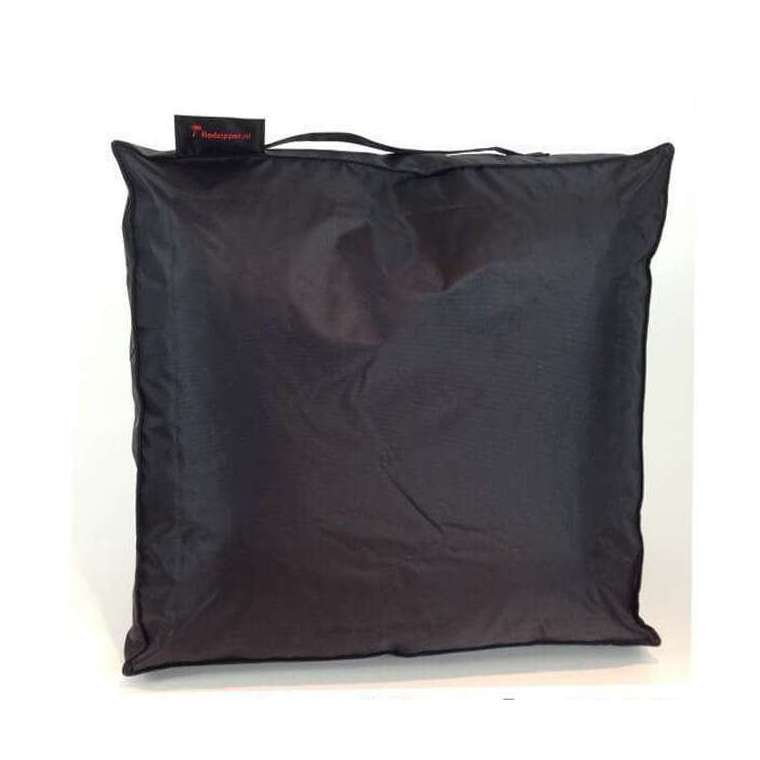 Outdoor kussen 50x50x10 cm zwart pvc