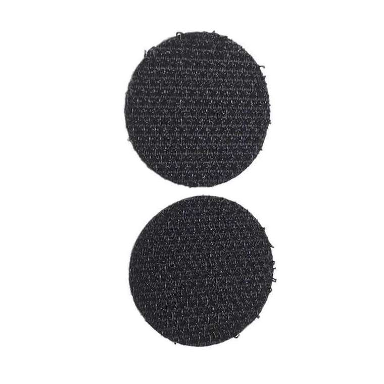 Plak rondjes 22 mm zwart haak Klittenband