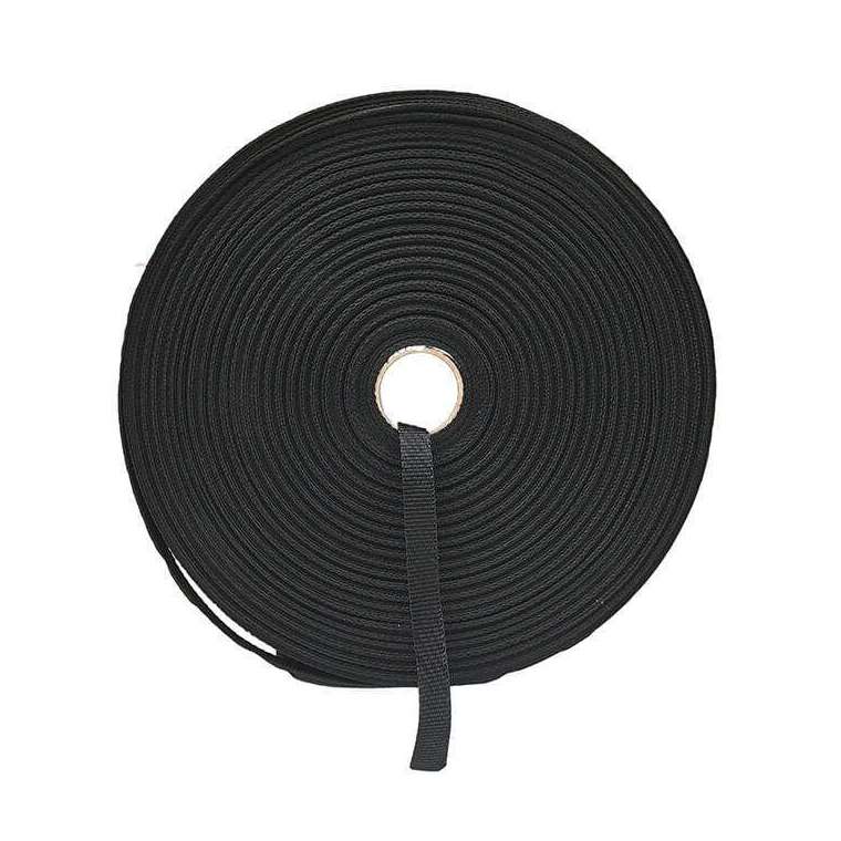 PP band 25 mm breed kleur zwart