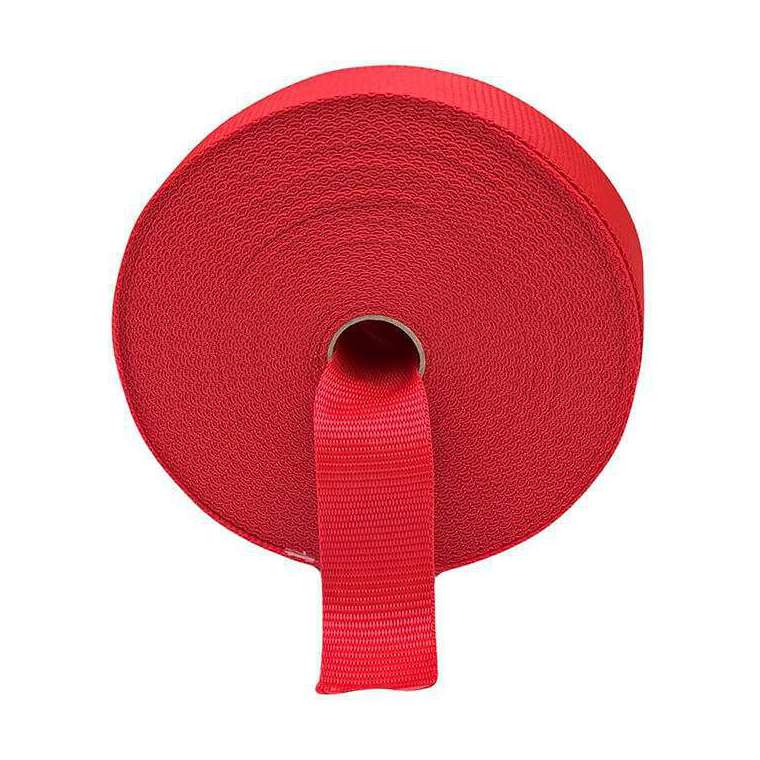 PP band 40 mm breed kleur rood.