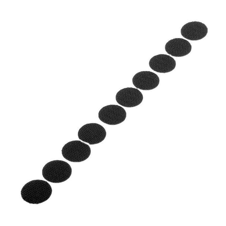 Plak rondjes 22 mm zwart lus Klittenband